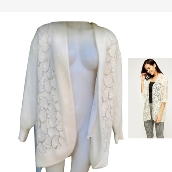 Ivory Lace‎ Cardigan M/L - Picture 1 of 11